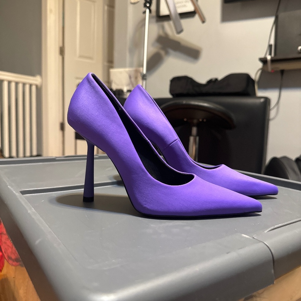 Zara purple stilettos